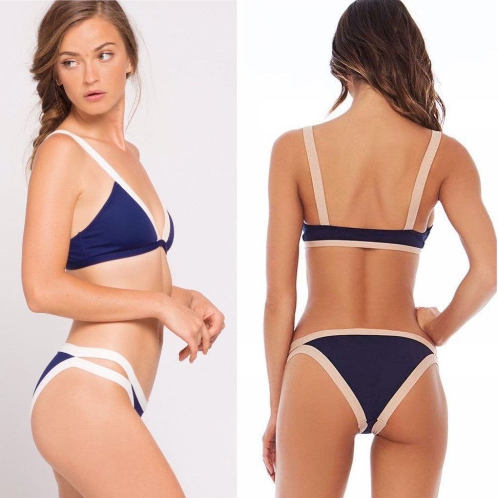 NWT L*Space Charlie Bikini Bottom Midnight Blue L